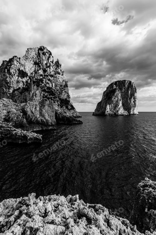 Preview: View Of Capri Island (Italy) With Faraglioni