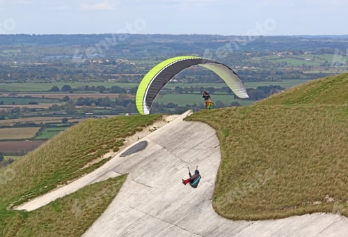 Preview: Paragliding At Westbury In Wiltshire