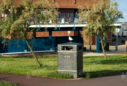 Preview: Green Urban Public Trash Can