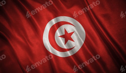 Preview: Flag With Original Proportions. Flag Of The Tunisia