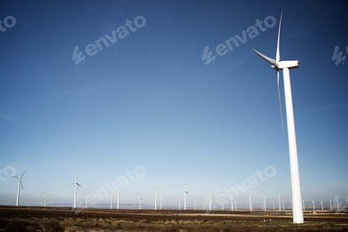 Preview: Windmills For Electric Power Production, Zaragoza Province, Aragon, Spain.
