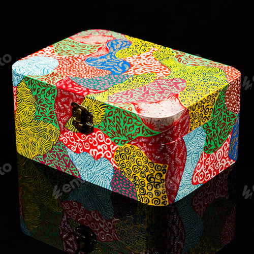 Preview: Painted, Wooden Small Boxes For Multiple Purposes
