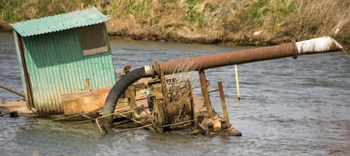 Preview: River Pumping Boat Settled On The Bottom After Sinking