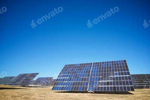 Preview: Huge Solar Panels For Electric Production In Zaragoza Province, Aragon, Spain.