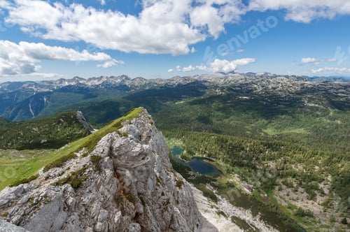 Preview: Mountain Scenery With Meadows, Peaks And Glacier Lakes In The Alps