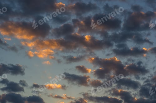 Preview: Landscape With Dramatic Light - Beautiful Golden Sunset With Saturated Sky And Clouds.