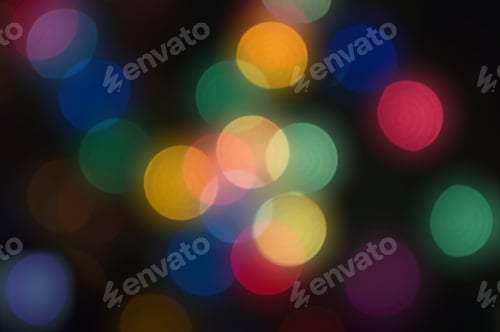 Preview: Abstract Circular Lights Blurred Holiday Background Of Christmas Light