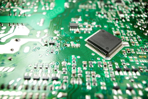 Preview: Chip Close Up On A Integrated Circuit.