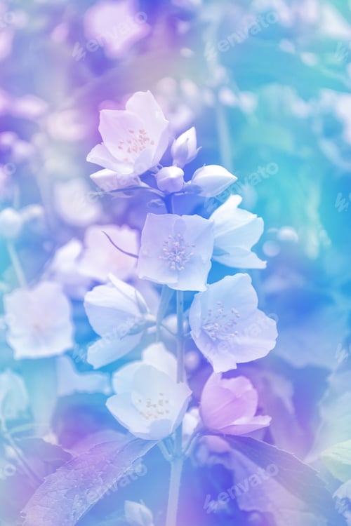 Preview: White Jasmine. The Branch Delicate Spring Flowers