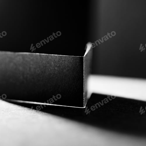 Preview: Black Paper Shapes And Shadows With Black Paper Background