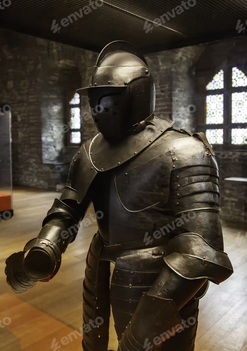 Preview: Ancient Medieval Defense Armor, Detail Of Ancient Weapon, Crossed