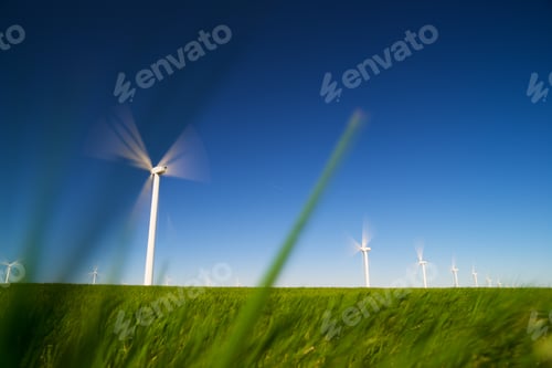 Preview: Windmills For Electric Power Production, Zaragoza Province, Aragon In Spain.
