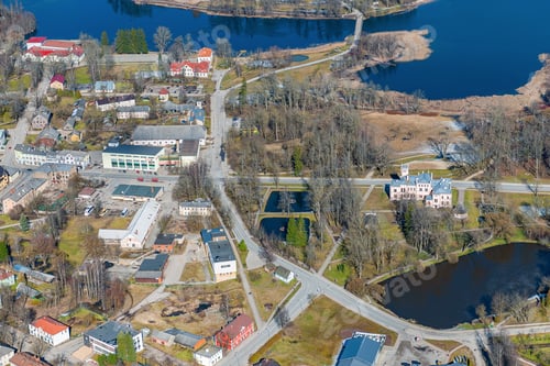 Preview: Aerial View Over The Aluksne City (Latvia)