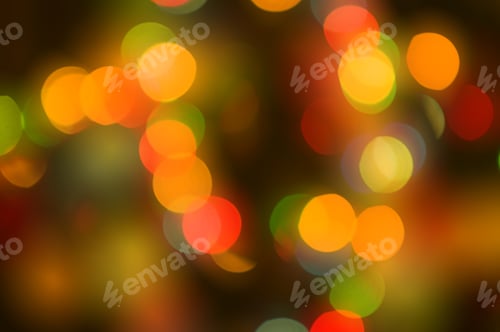 Preview: Abstract Circular Lights Blurred Bokeh Holiday Background Of Christmas Light