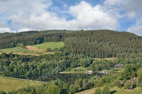 Preview: View To Lake Kronenburger See In Eifel,North Rhine Westphalia,Germany
