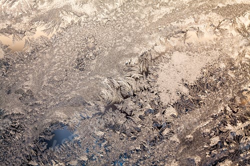Preview: Ice Flowers On Glass - Texture And Background. High Resolution And Sharp, Beautiful Details