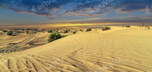 Preview: Desert Sand Dunes Dramatic Red Sky