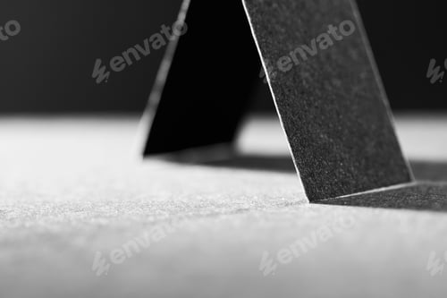 Preview: Black Paper Shapes And Shadows With Black Paper Background