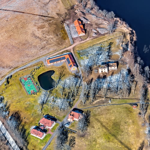 Preview: Aerial View Over The Small Village