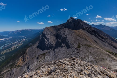 Preview: Rocky Mountains From The Top Of Ha Ling Peak, Kananaskis, Canada