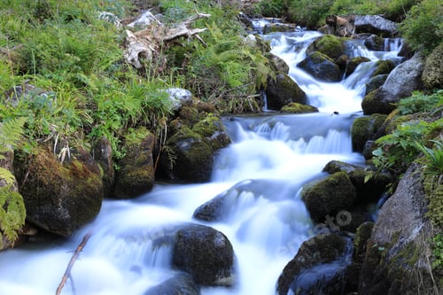 Preview: Small Waterfall On Mountain Brook