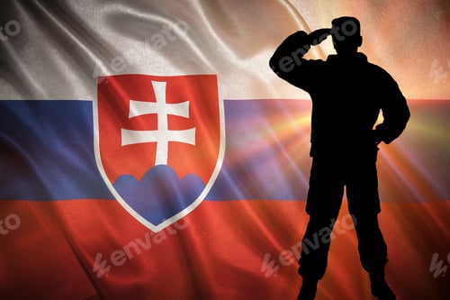 Preview: Flag With Original Proportions. Closeup Of Grunge Flag Of Slovakia