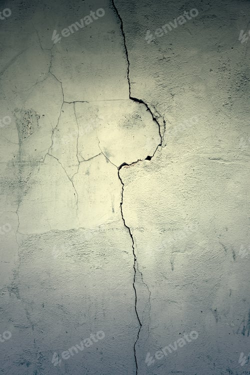 Preview: Concrete Background With Dampness And Ruin, Detail Of An Old Abandoned Wall