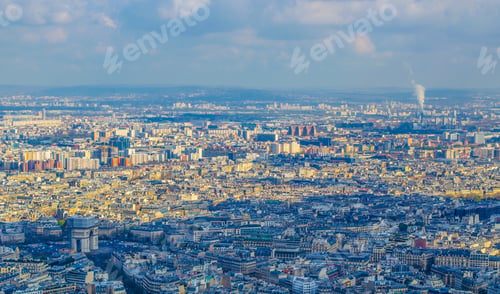Preview: Aerial View Of Paris From Top Of The Eiffel Tower