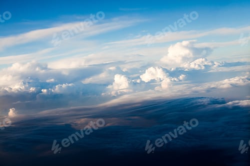 Preview: Beautiful, Dramatic Clouds And Sky Viewed From The Plane