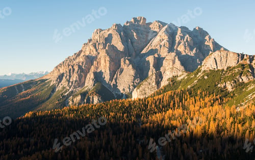 Preview: Autumn In Dolomites Above The Valparola Mountain Pass