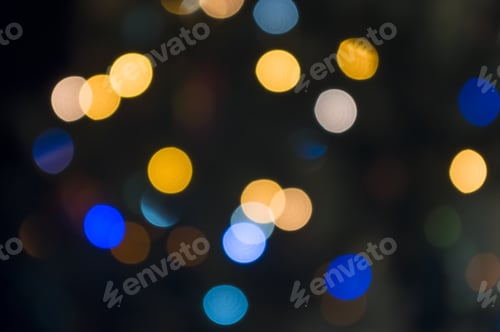 Preview: Abstract Circular Bokeh Holiday Background Of Christmas Light