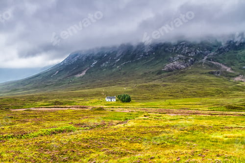 Preview: Glencoe Or Glen Coe Mountains And Pass, Panoramic View Landscape In Lochaber, Scottish Higlands
