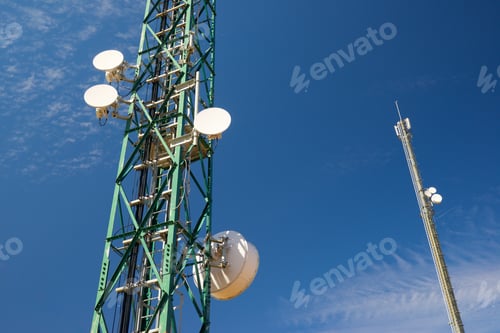 Preview: Telecommunications Towers In Zaragoza Province, Aragon In Spain