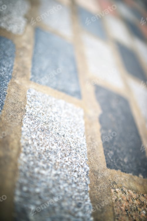 Preview: Floor Of A Street With Stone Tiles In London, England.