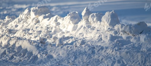 Preview: Drifts Of White Snow On The Side Of The Road