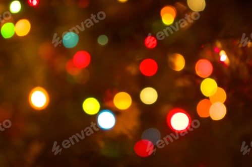 Preview: Abstract Circular Lights Blurred Bokeh Holiday Background Of Christmas Light
