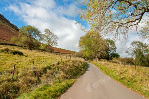 Preview: Mountain Road In The Black Mountains Of England.