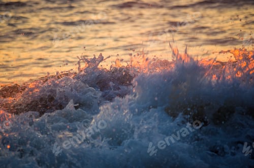 Preview: Amazing Sea Sunset, The Sun, Waves, Clouds