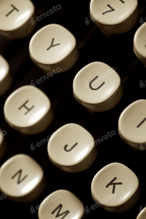 Preview: Detail Of The Keyboard Of An Old Typewriter.