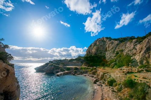 Preview: Panoramic View Of The Gulf Beside The Heraion Cape Near Perachora Village In Greece