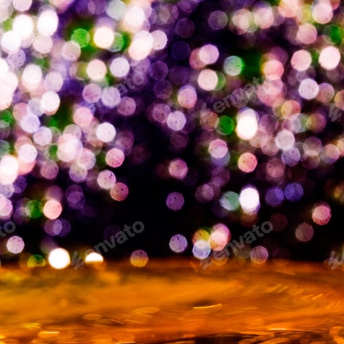 Visualização: Fundo abstrato colorido e elegante com luzes de bokeh. Pode ser usado como fundo de Natal