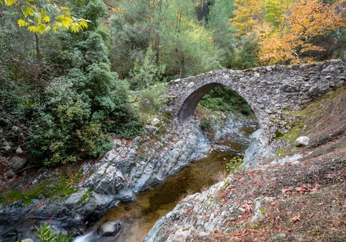 Preview: Famous Ancient Venetian Stone Bridge Of Elia At Troodos Mountains, Cyprus