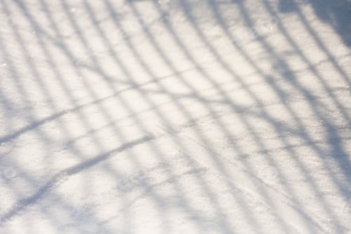 Preview: Snow Texture With Shadows - Stripes From A Fence