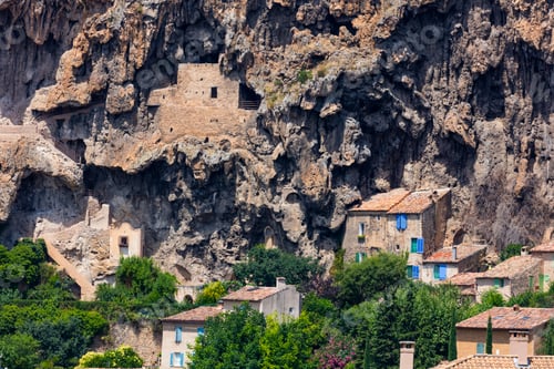 Preview: Quinson Village In Gorges Du Verdon Canyon Natural Park Of The Alps In Haute Provence Region Of