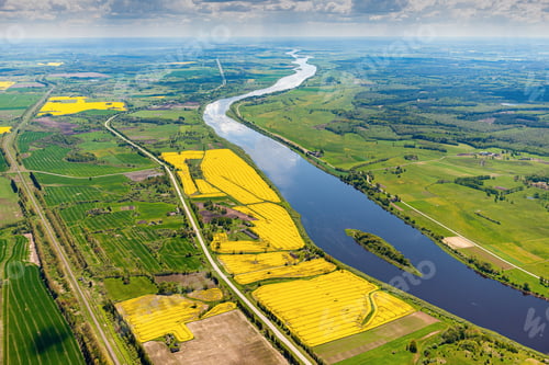 Preview: Aerial View Over The River Daugava (Latvia)