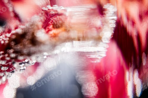 Preview: Abstract Underwater Composition With Blurry Orchid Petals, Bubbles And Light