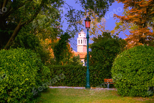 Preview: Beautiful Green Trees And Lawn Of Urban Park