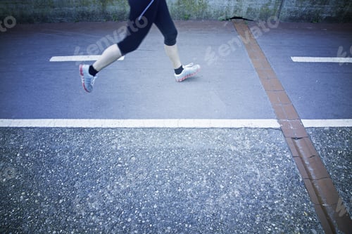 Preview: Woman Running, Detail Of A Woman Jogging In The City, Urban Sport