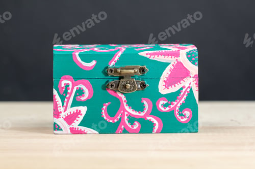 Preview: Painted, Wooden Small Boxes For Multiple Purposes