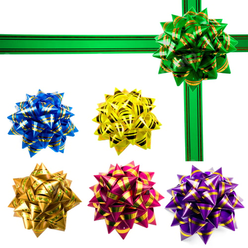 Preview: Decoration Set Of Red Gift Bows With Ribbons